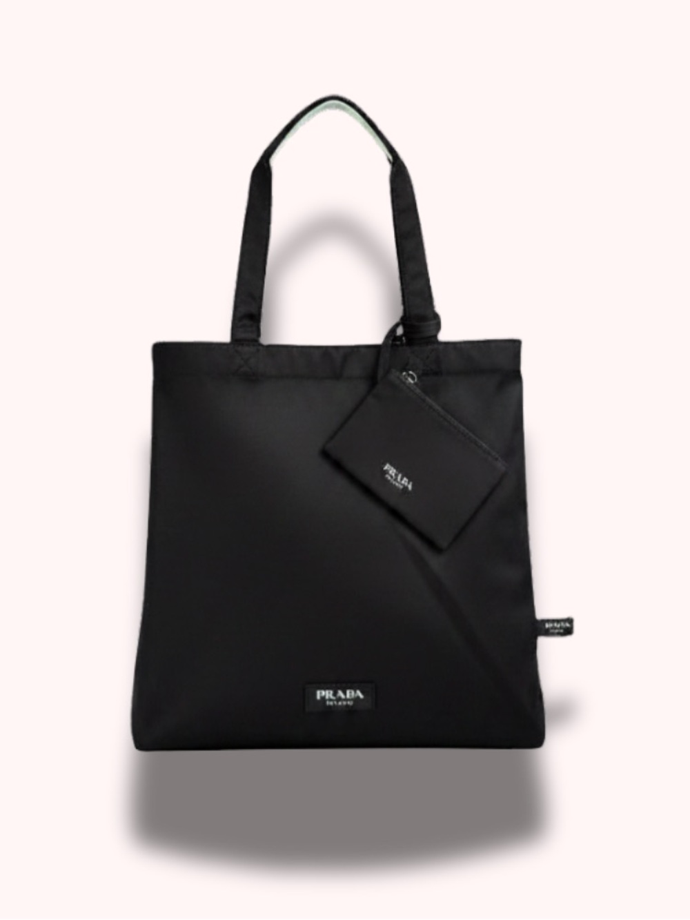 Prada Beauty Reversible Tote Bag & Matching Zip Pouch Set Promotional Item